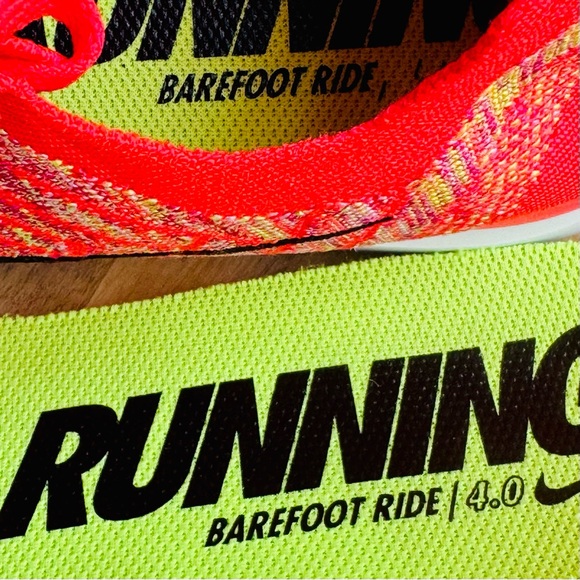 Nike Free 4.0 Flyknit Mens Size 11 Bright Crimson/Hot Lava/Volt/Black 2014 Shoes - Picture 11 of 13